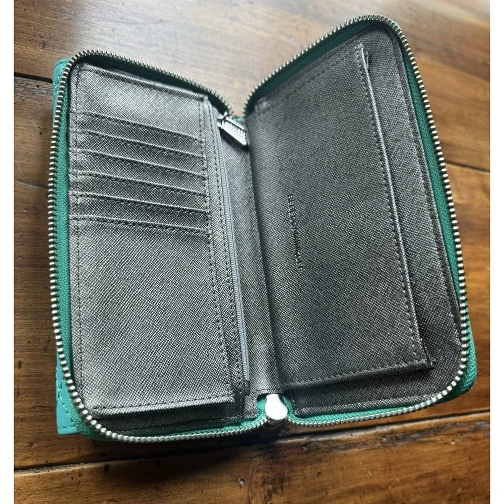 Rebecca Minkoff Quilted Zip-Around Wallet‎ Turquoise